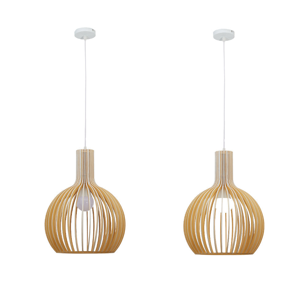 Inosa Suspension Design en Bois Sculpté Naturel Salle à Manger