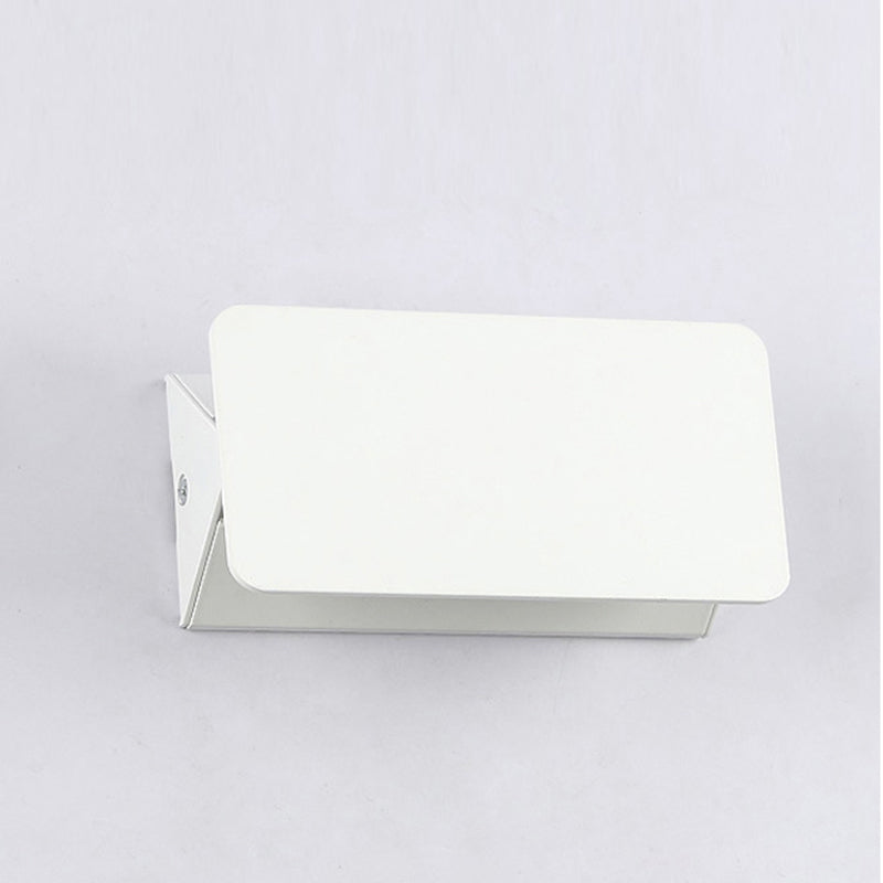 Ray Applique Murale Rectangulaire Moderne, Métal,  Blanc, Jardin