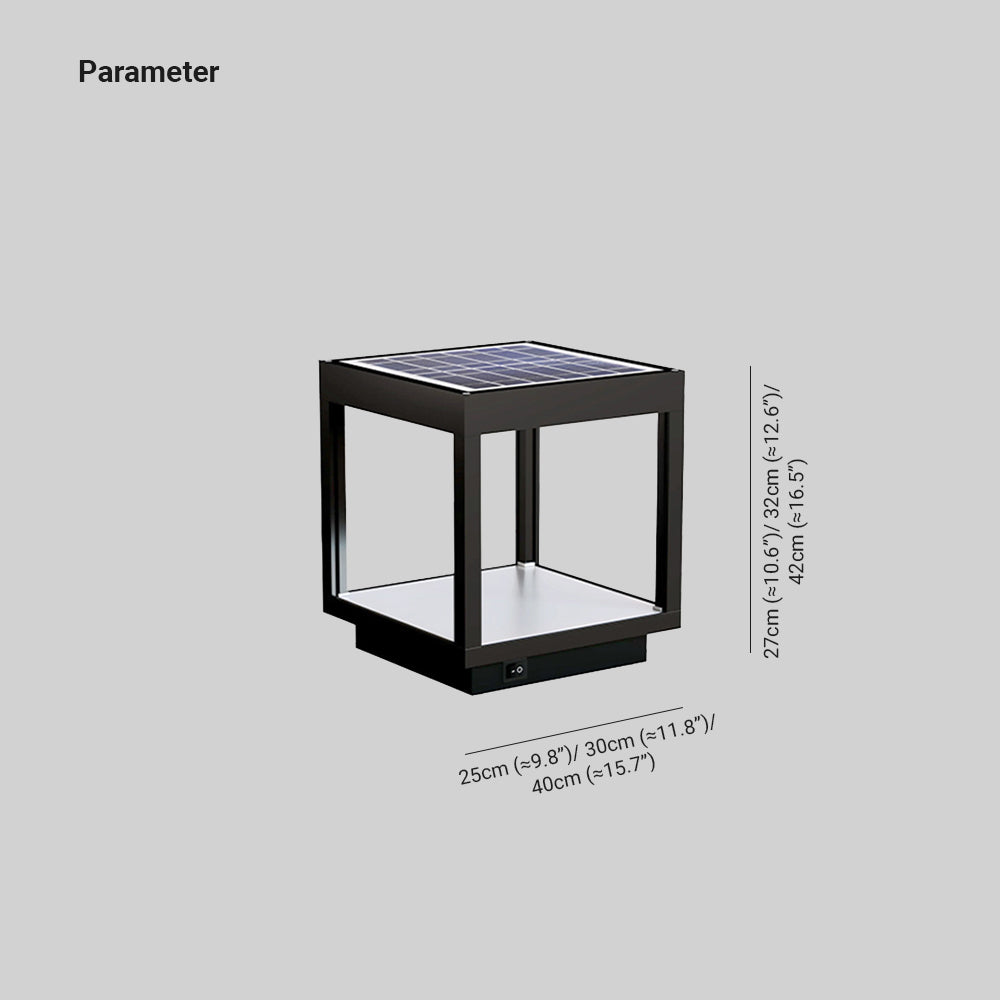 Ferra Lampadaire d’extérieur solaire rechargeable contemporain