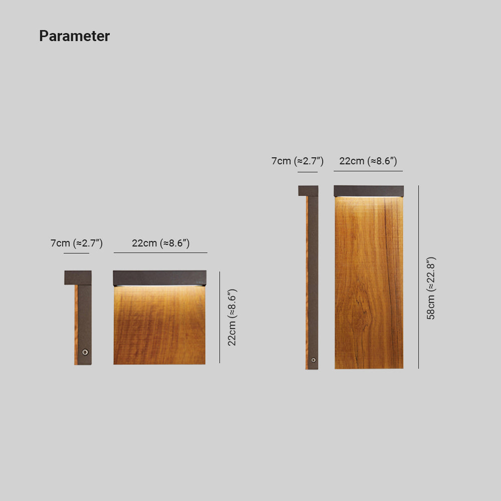 Gisil Extérieure Géométrique Minimaliste. Métal. Bois. Extérieur