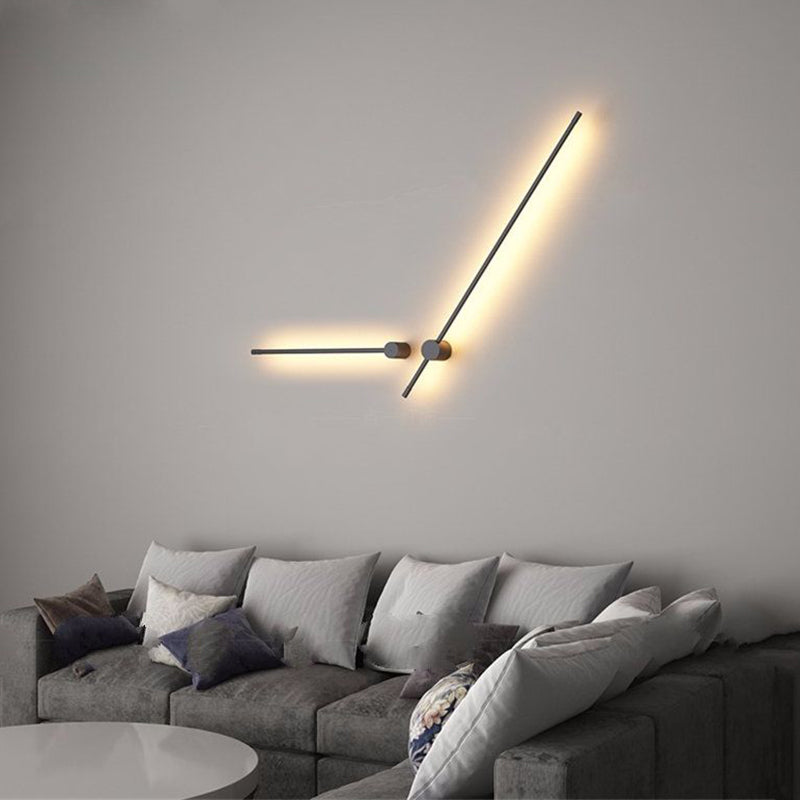 Eonix Applique Murale Intérieure Minimaliste Linéaire LED. Métal. Noir.