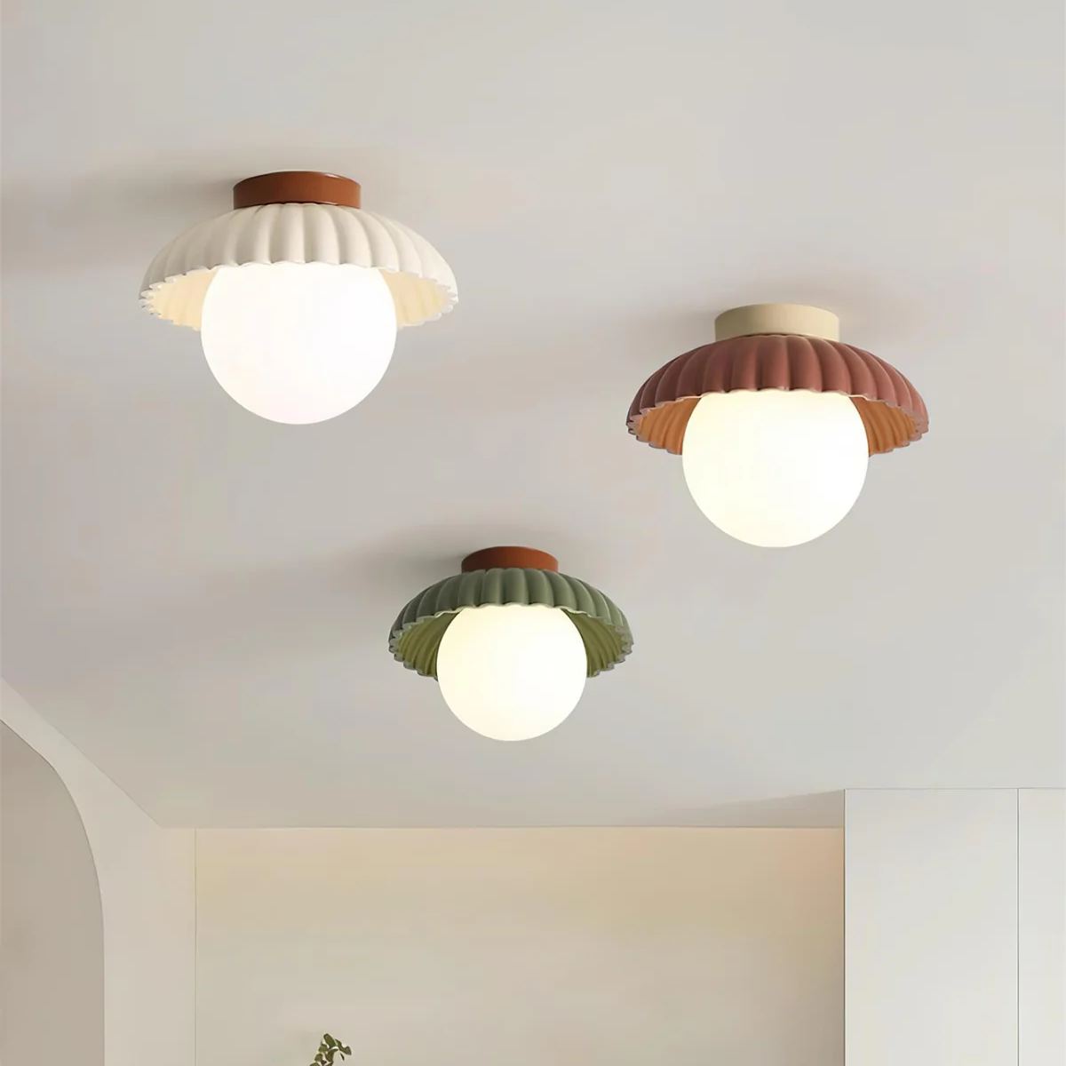 Scallop Plafonnier encastré Glow