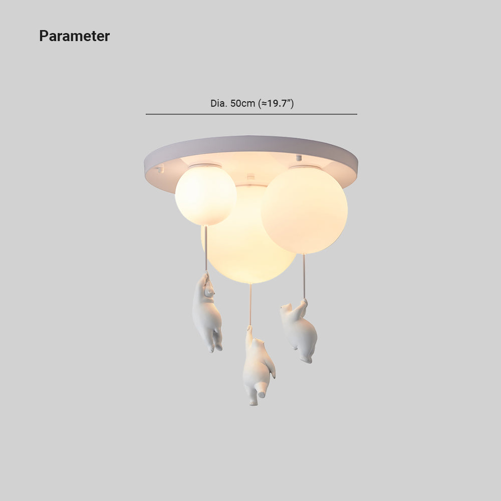 Bear Balloon Suspension/ Plafonnier Ballon Moderne Résine Chambre