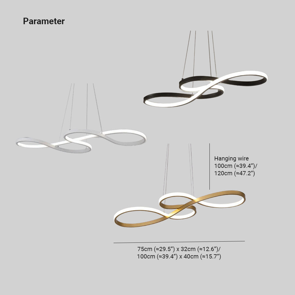 Durell Suspension Linéaire Nordique Noir/Blanc/Or. Chambre