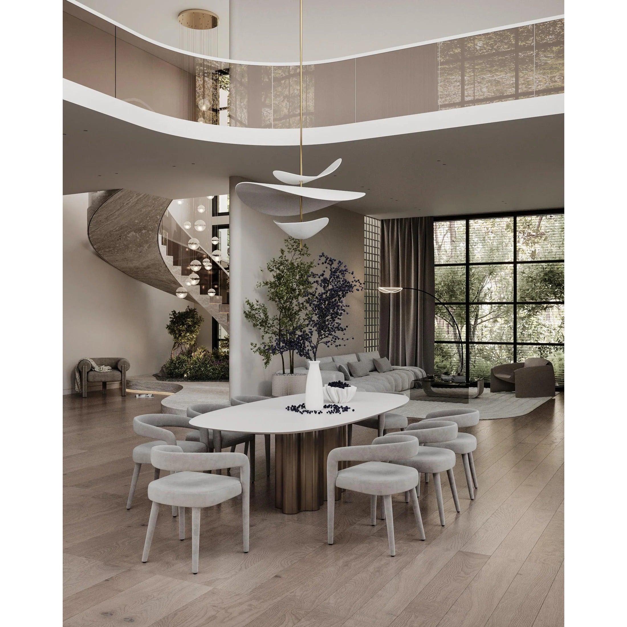Unorara Lampe Suspendue en Métal Flottante Nordic Premium