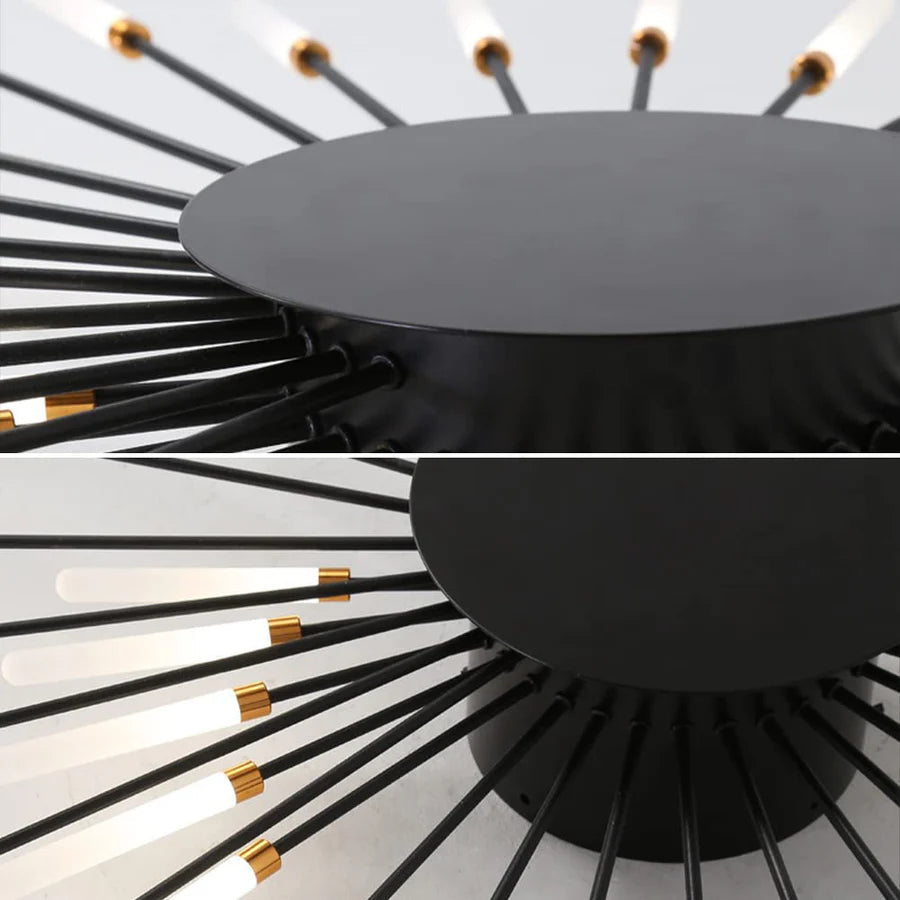 Wesley Plafonnier Fireworks Design Artistique  Noir/Doré