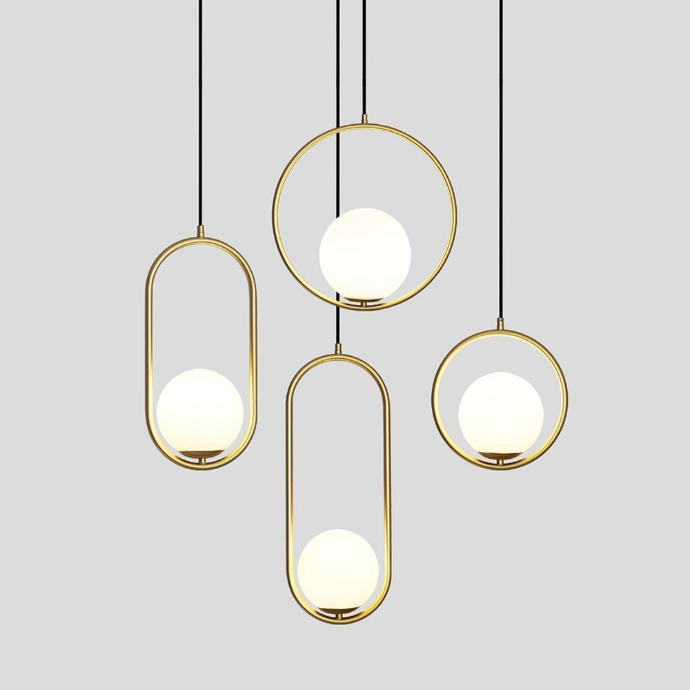Ellipse Suspension Contemporaine en Laiton