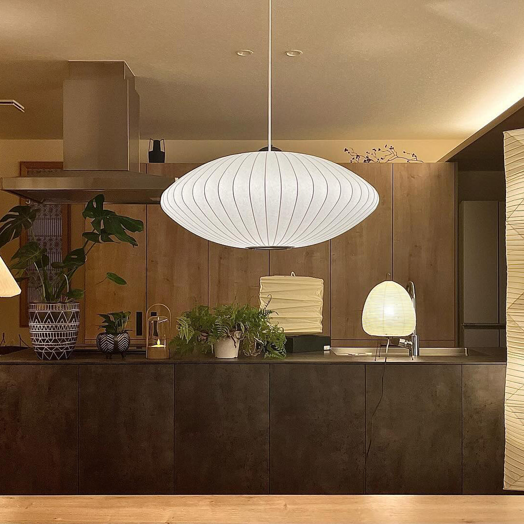 Solarnce Suspension Minimaliste en Soie et Acier