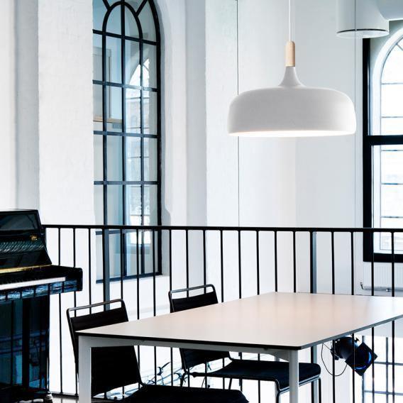 Lustra Suspension Lampe Abat-jour Blanc en Bois