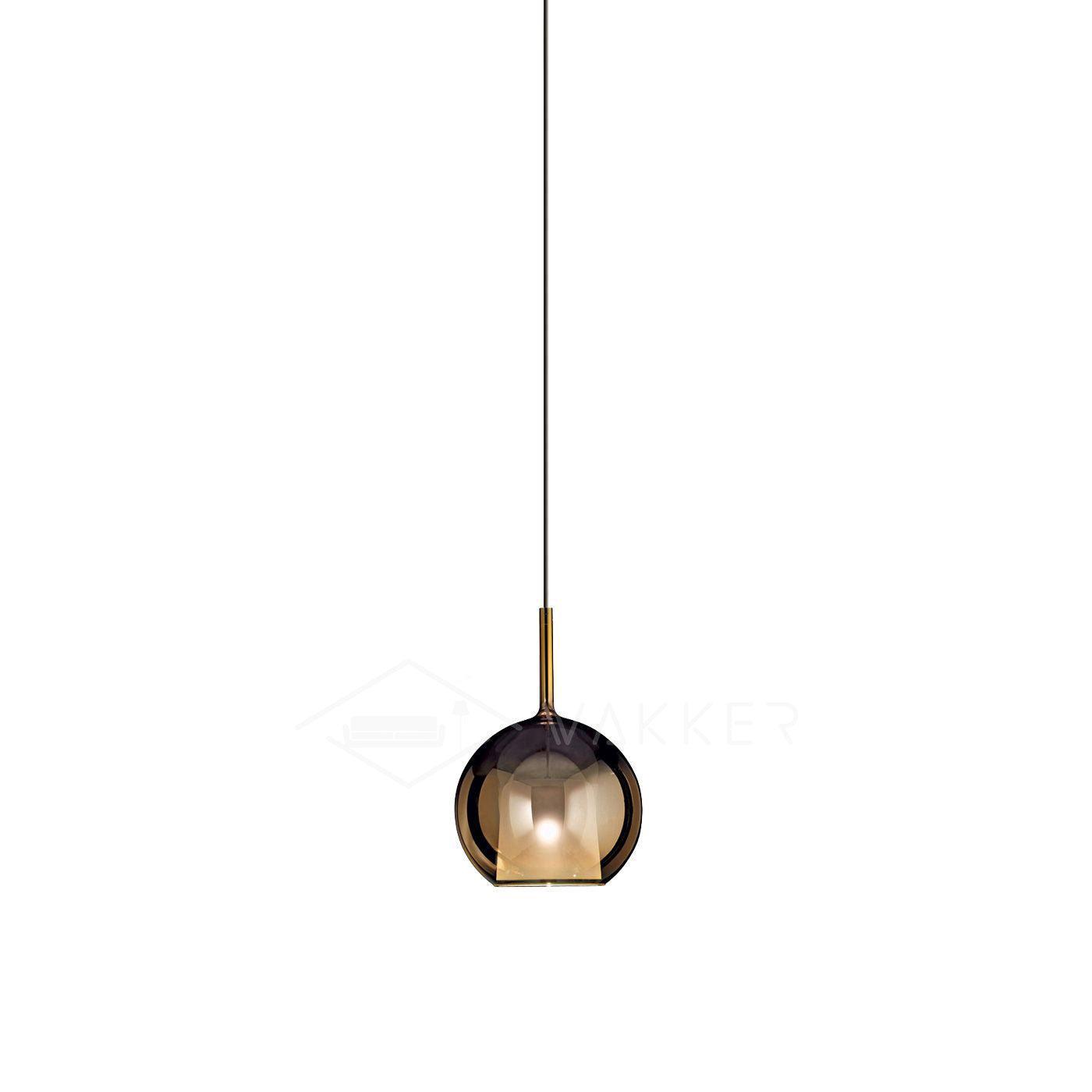 Lustra Suspension en Verre Fumé Rond