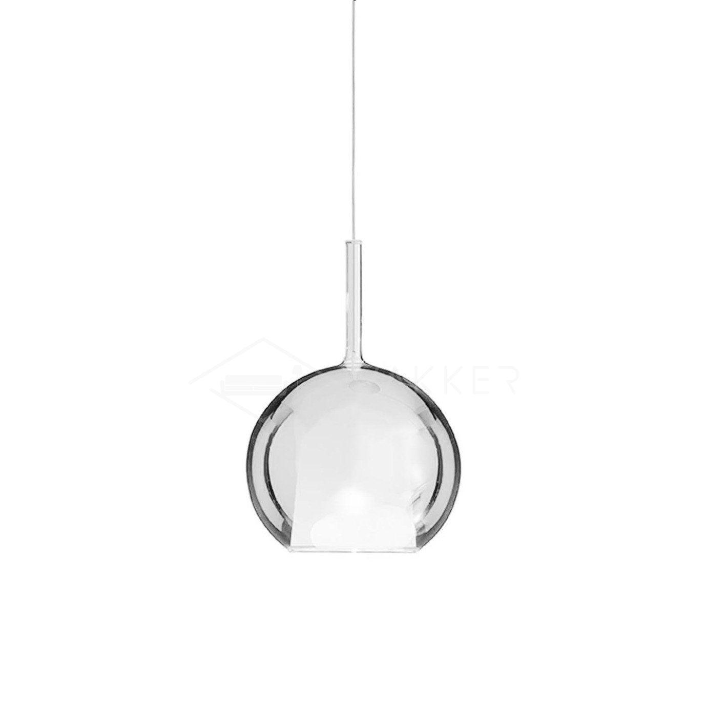 Lustra Suspension en Verre Fumé Rond