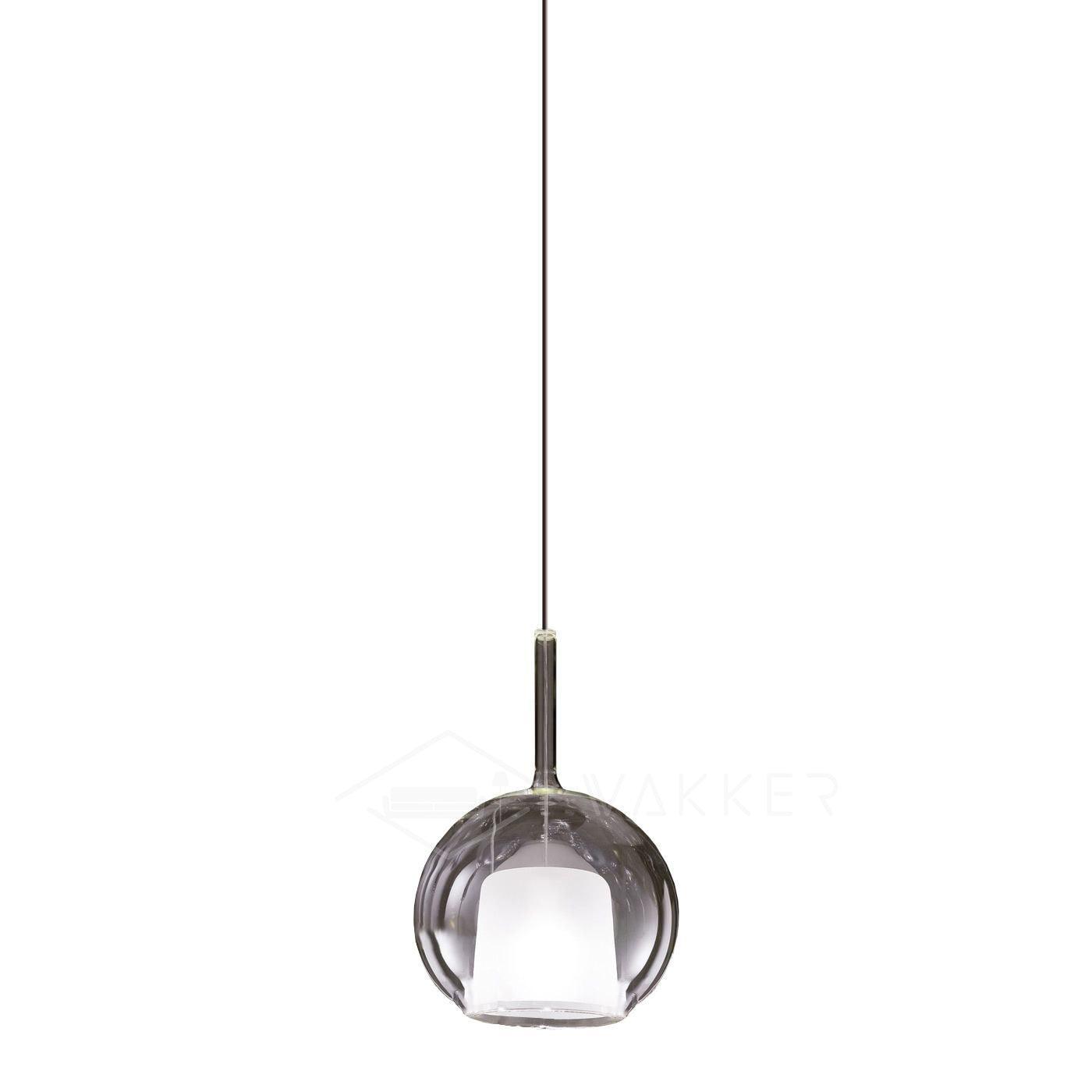Lustra Suspension en Verre Fumé Rond