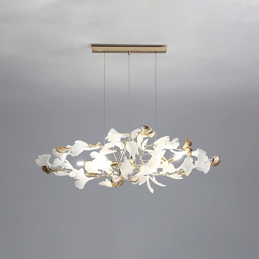 Jarn Suspension Feuille/Multi Moderne Métal/Céramique Doré/Blanc Salon