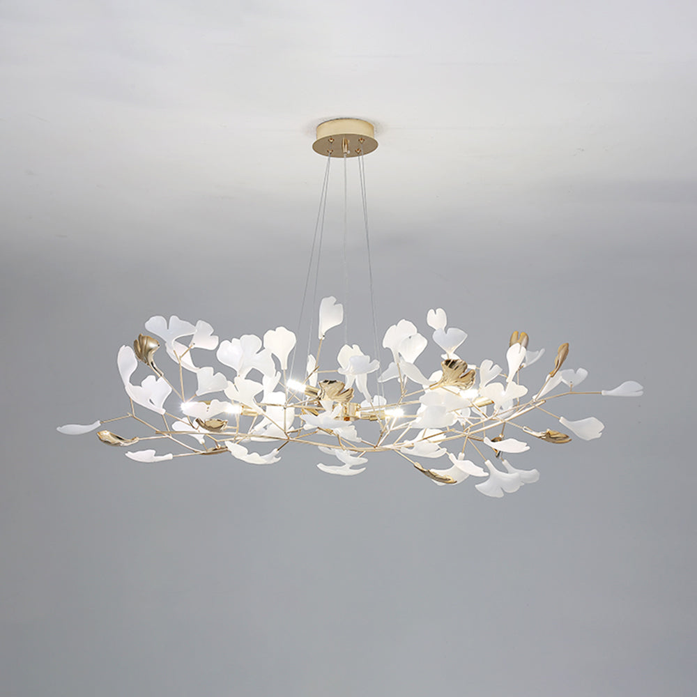 Jarn Suspension Feuille/Multi Moderne Métal/Céramique Doré/Blanc Salon