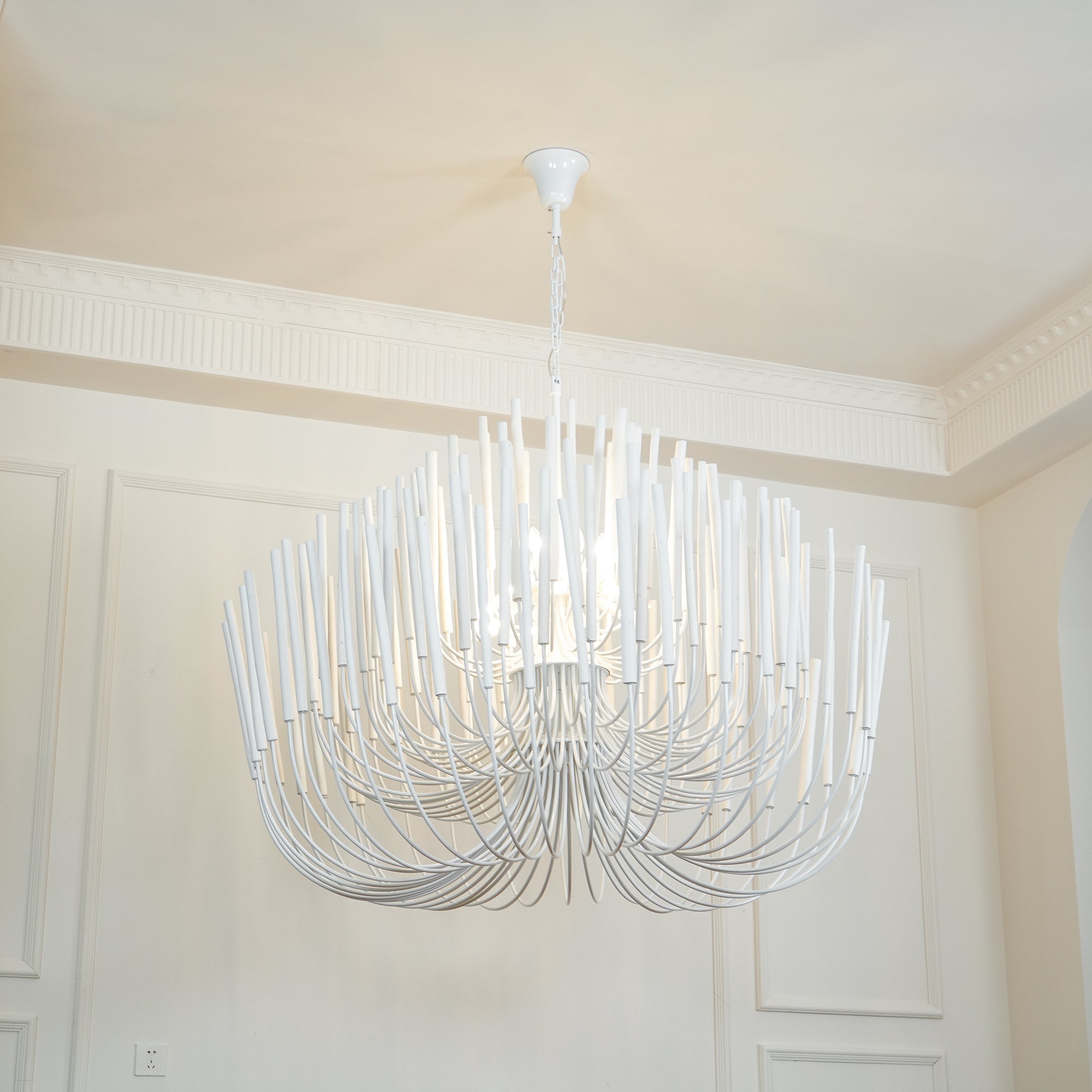 Ulshayra Lustre Postmoderne De Luxe En Bois Et Métal à Multiples Bras