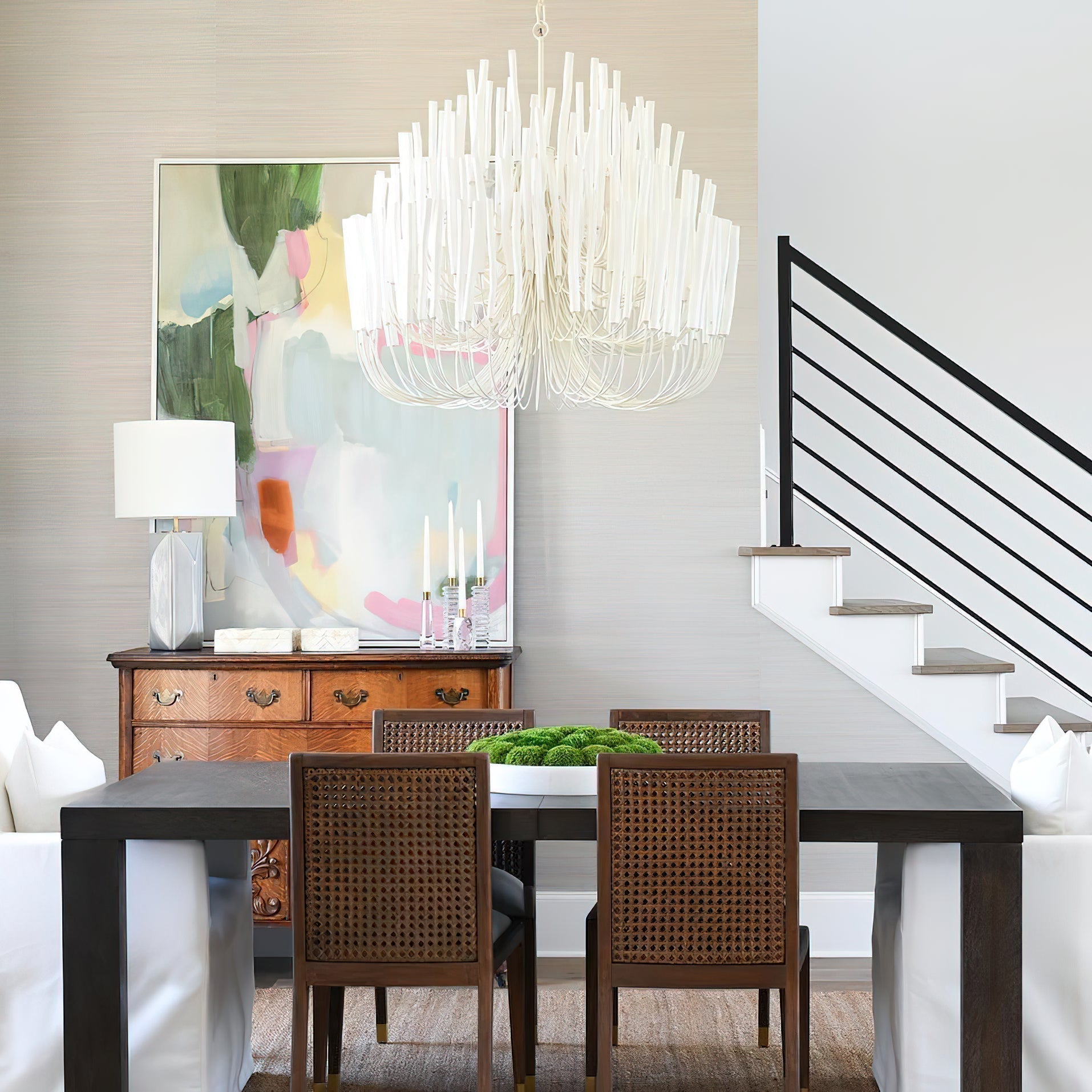 Ulshayra Lustre Postmoderne De Luxe En Bois Et Métal à Multiples Bras