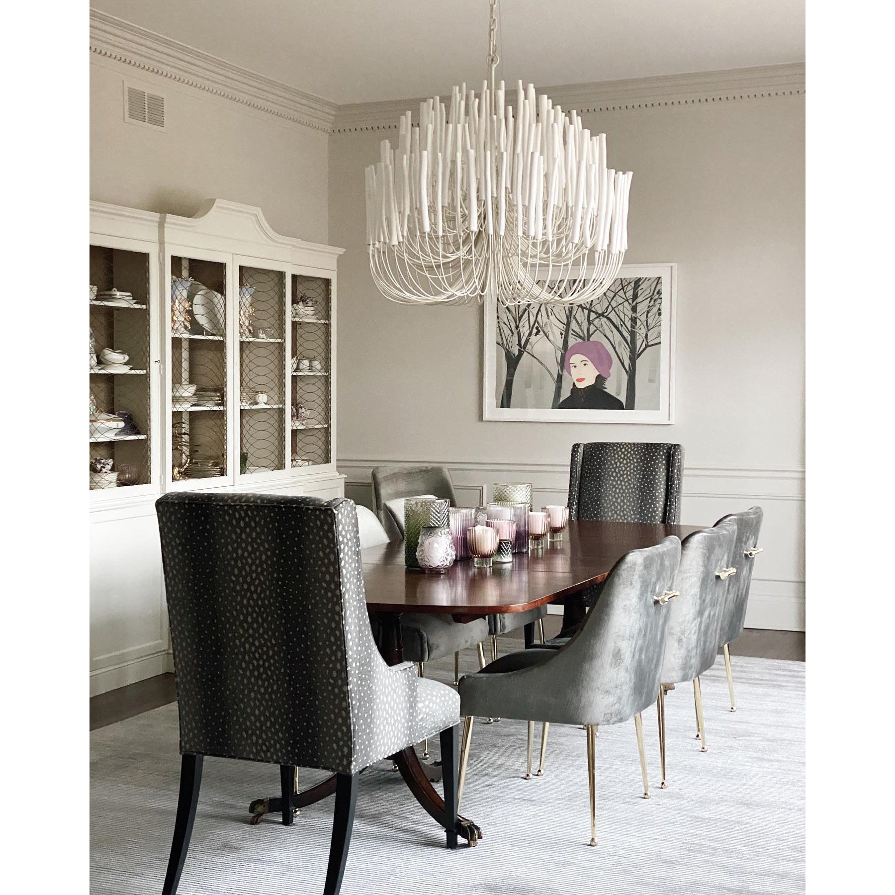 Ulshayra Lustre Postmoderne De Luxe En Bois Et Métal à Multiples Bras