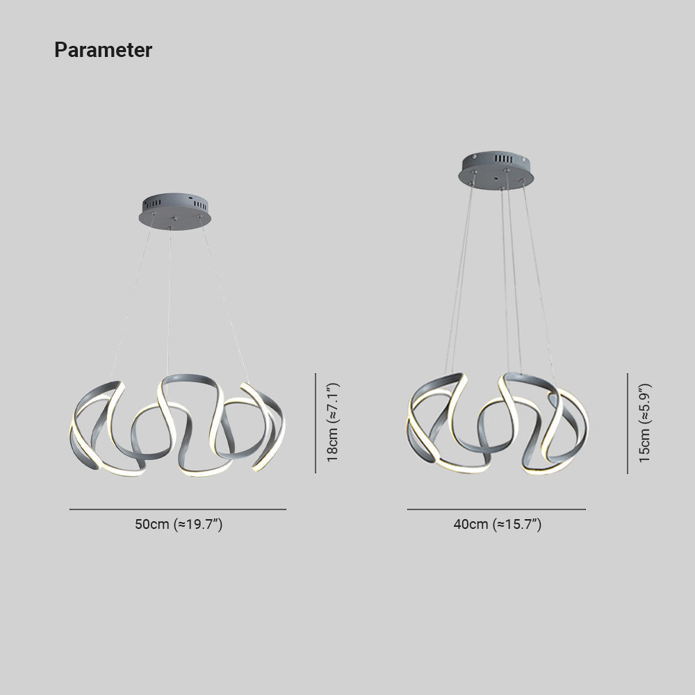 Clyra Suspension Linéaire Moderne Doré/Café/Gris. Salon